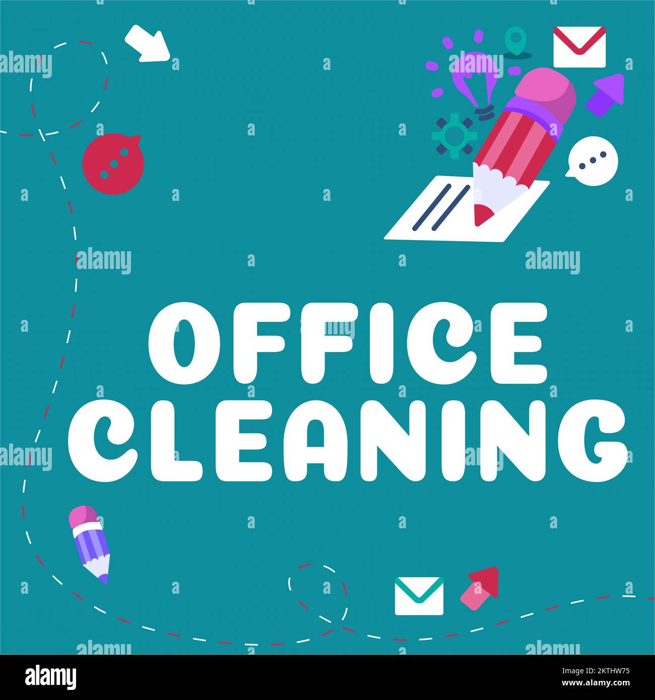 Text showing inspiration Office Cleaning, Concept meaning the action or