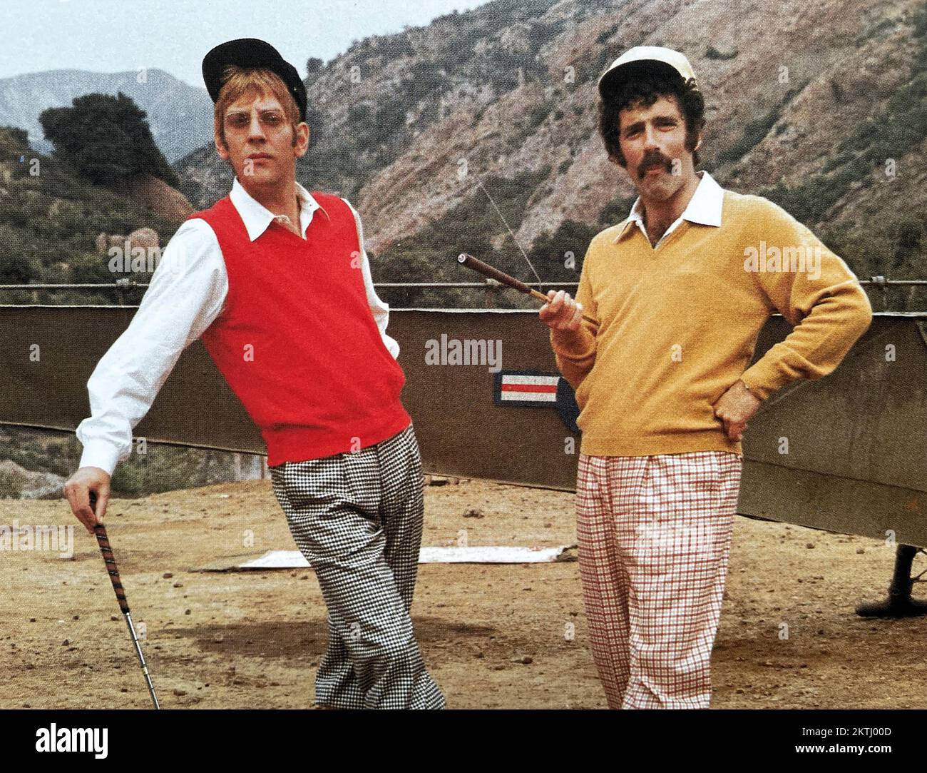 M.*A*S*H 1970  20th Century Fox film with Donald Sutherland at left  and Elliot Gould Stock Photo