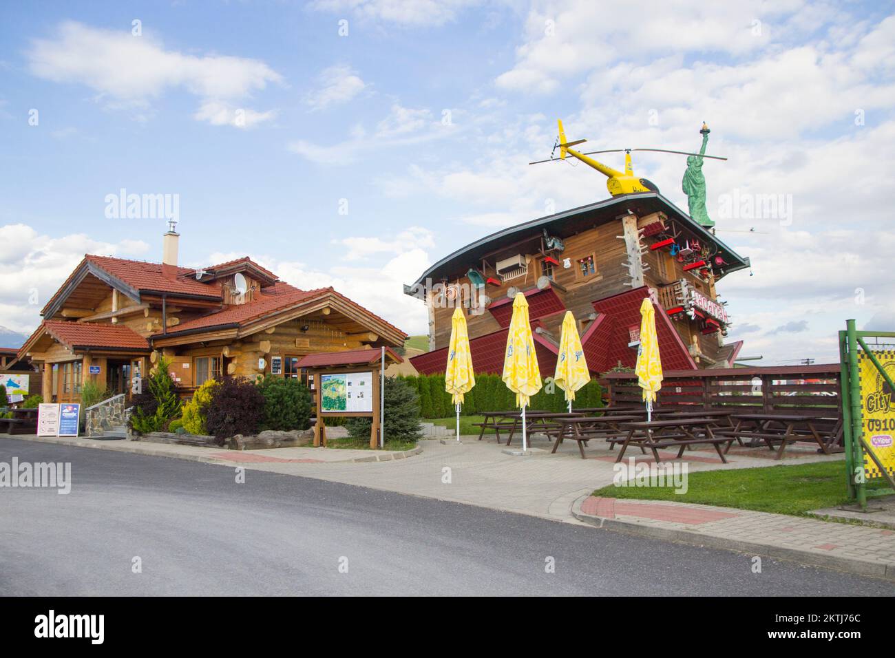 Kolibka Heliport located next to Tatralandia in Liptovsky Mikulas Stock Photo