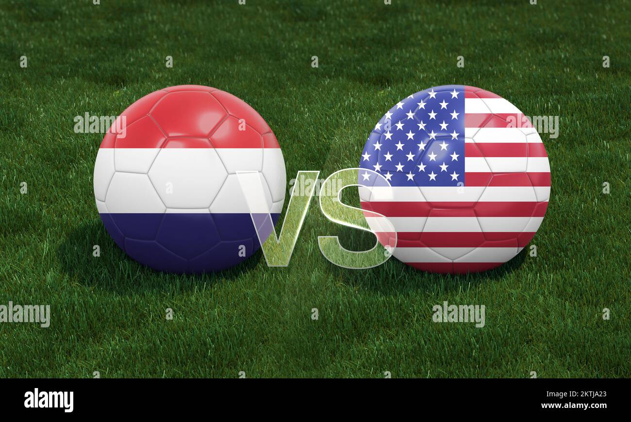 Announcement of the match between the Netherlands and USA for sport