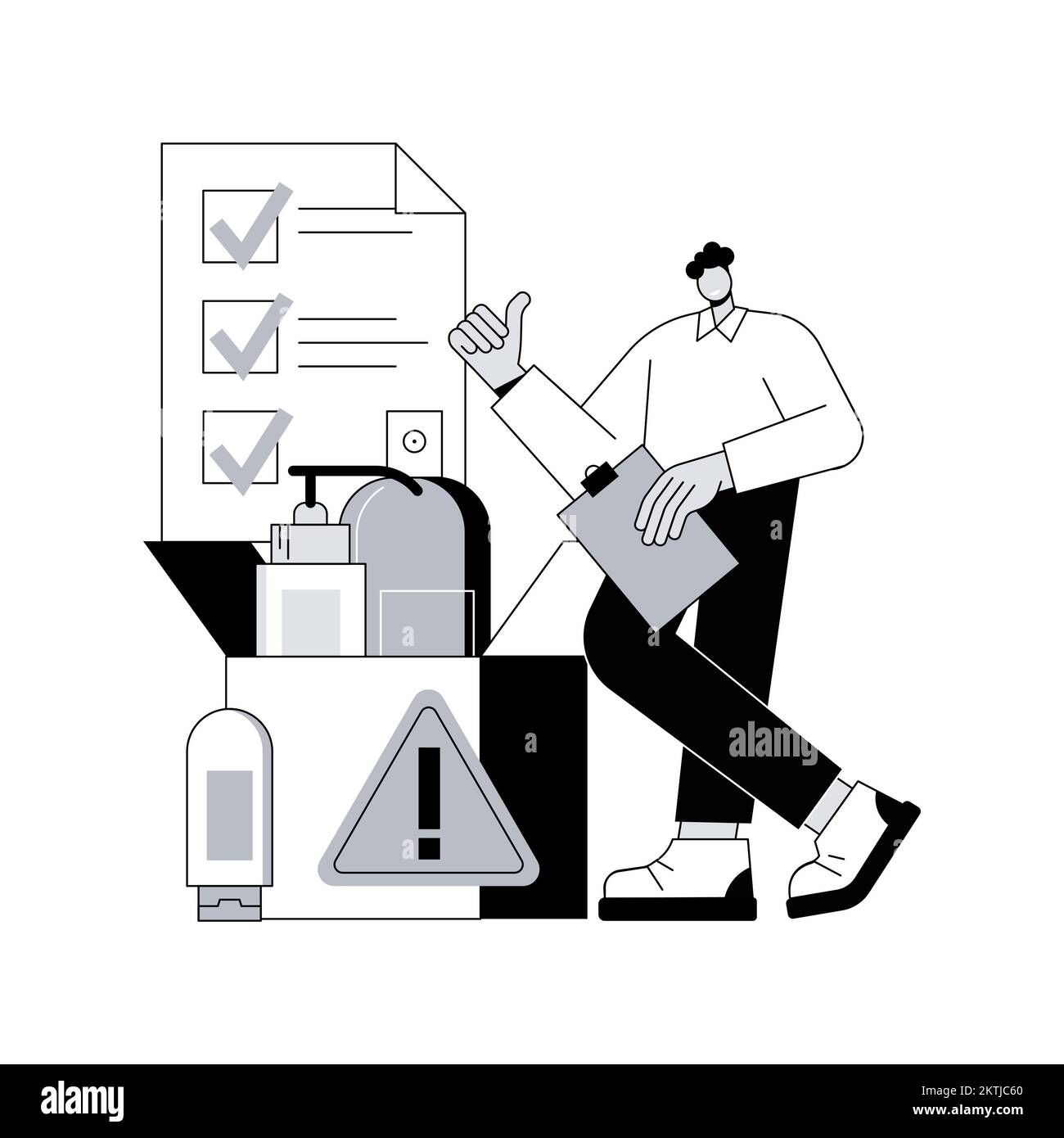 Product safety control abstract concept vector illustration