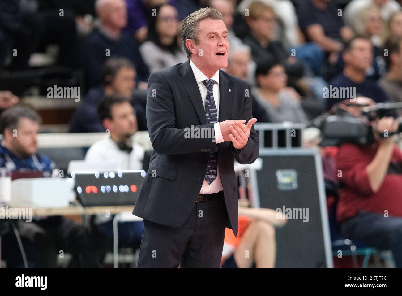 Trento , Italy. 29/11/2022, CEV Men Volley Champions League - Pool D  - ITAS Trentino VS Grupa Azoty ZAKSA. 29th November 2022, BLM Group Arena, Trento , Italy. Stock Photo