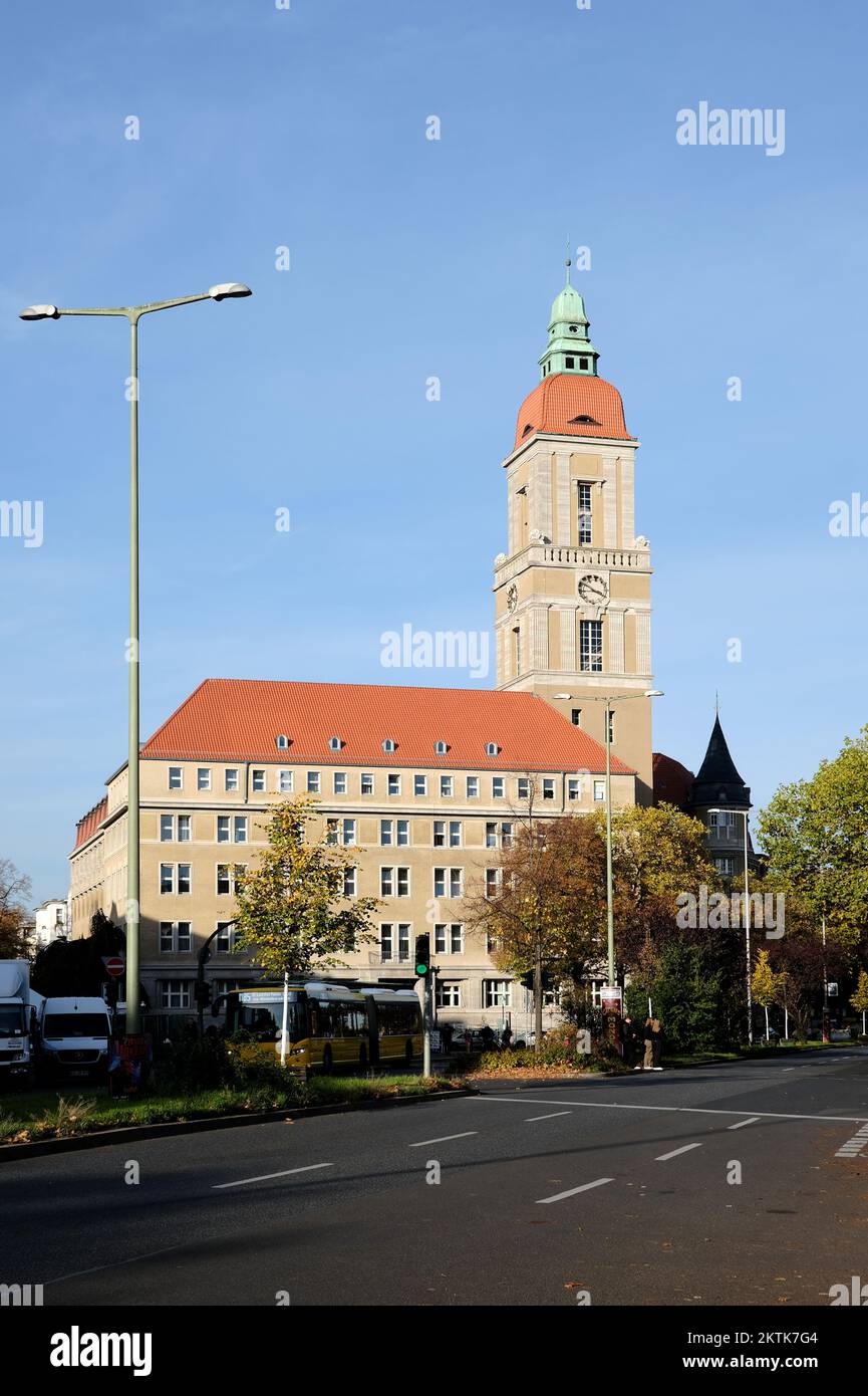 Berlin, Germany, October 26, 2022, Friedenau City Hall at Breslauer Platz Stock Photo