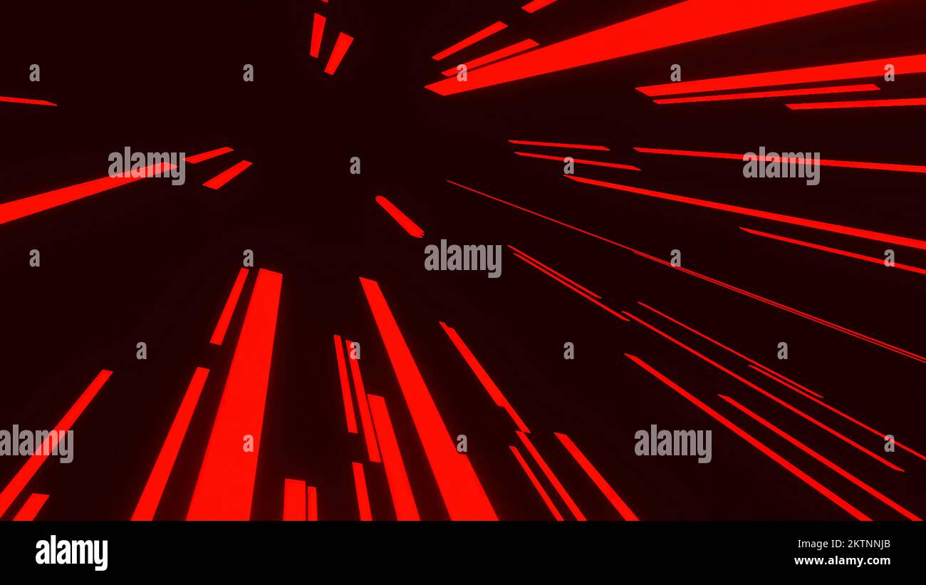 Animation beams in cyberspace. Design. Virtual stripes randomly move ...