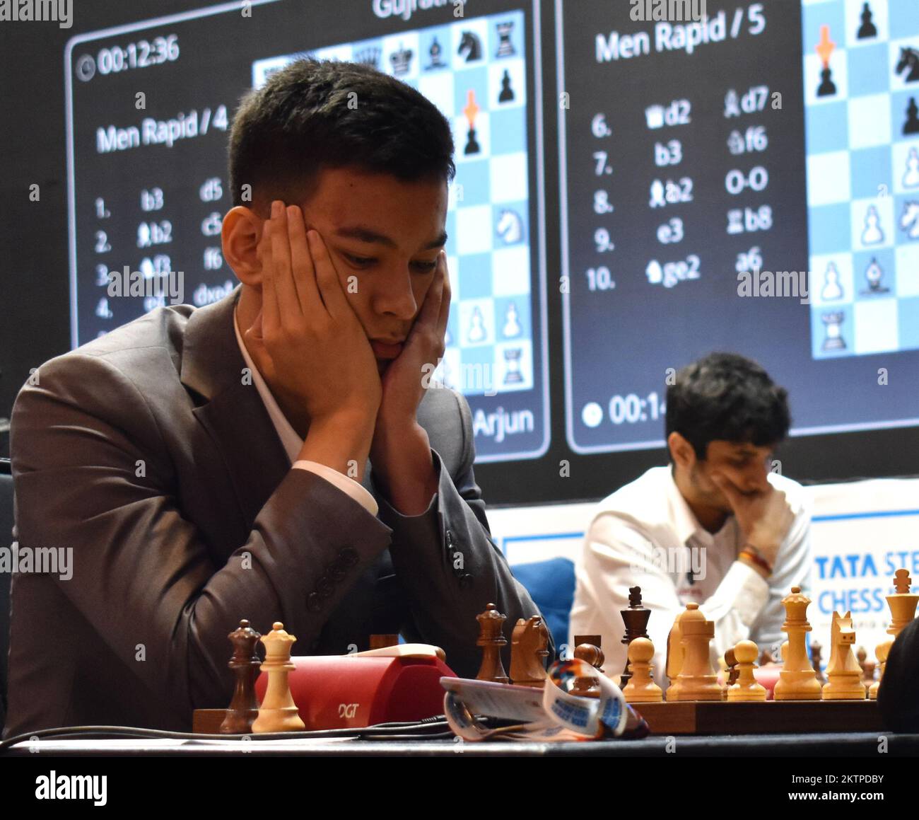 Kolkata, India. 06th Sep, 2023. Indian International chess player  Rameshbabu Praggnanandhaa seen playing in the fifth edition of the Tata  Steel Chess India tournament 2023 at Bhasa Bhavan. (Photo by Dipayan  Bose/SOPA