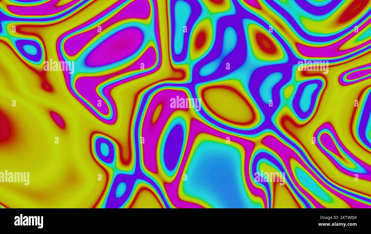 Colorful acid pattern with wave. Design. Psychedelic patterns in moving ...