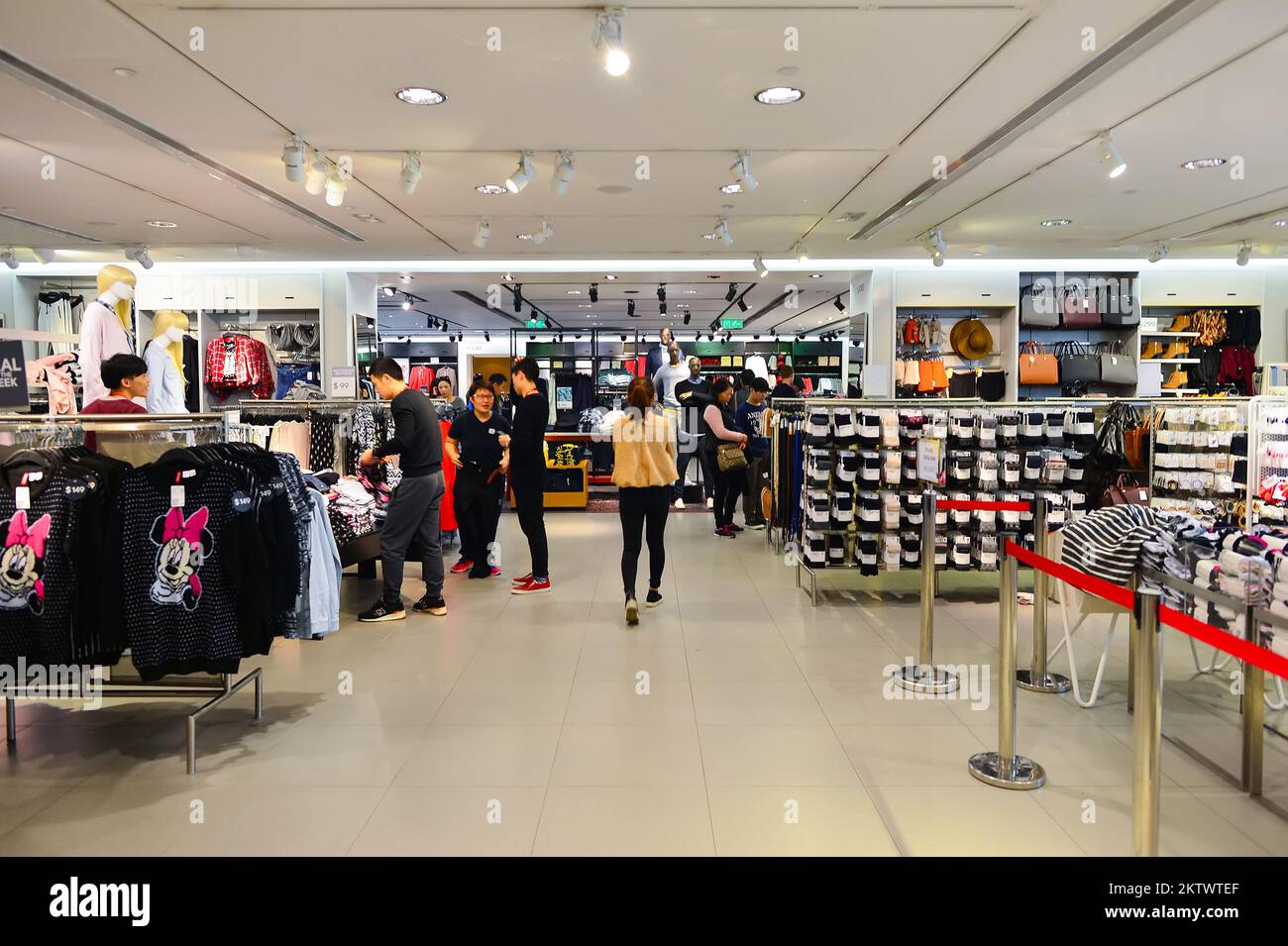 HONG KONG, CHINA FEBRUARY 04, 2015 shopping center interior. In Hong Kong a wide selection of