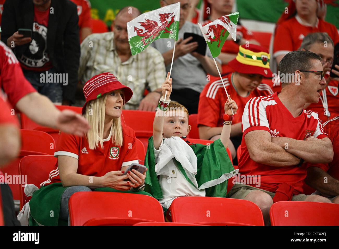 Welsh Fans Welsh fans attend Wales v England match of the Fifa World Cup Qatar ...
