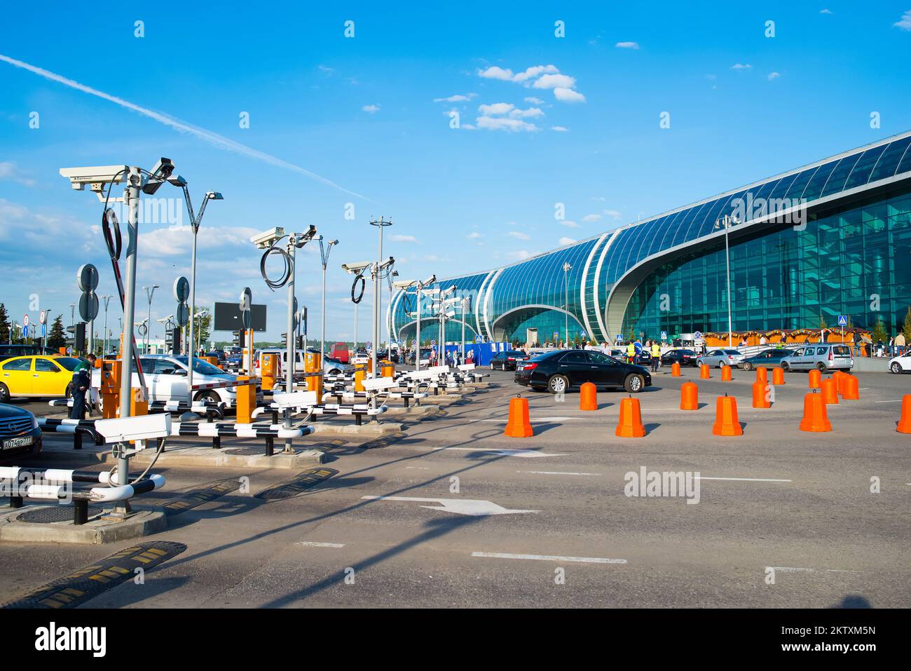 MOSCOW, RUSSIA - MAY 15, 2014: Domodedovo airport building. Domodedovo ...