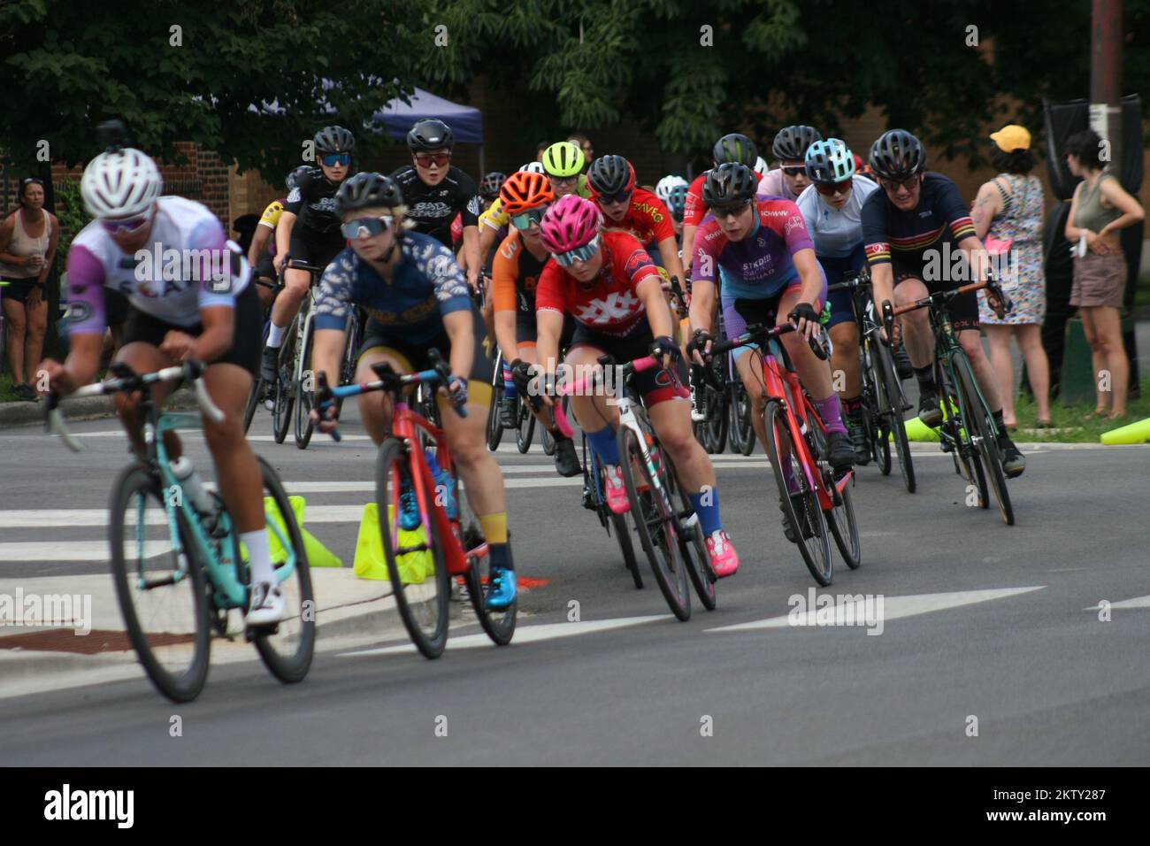 Women's cycling in Chicago, Illinois, USA during the William Blair Grand Prix 2022