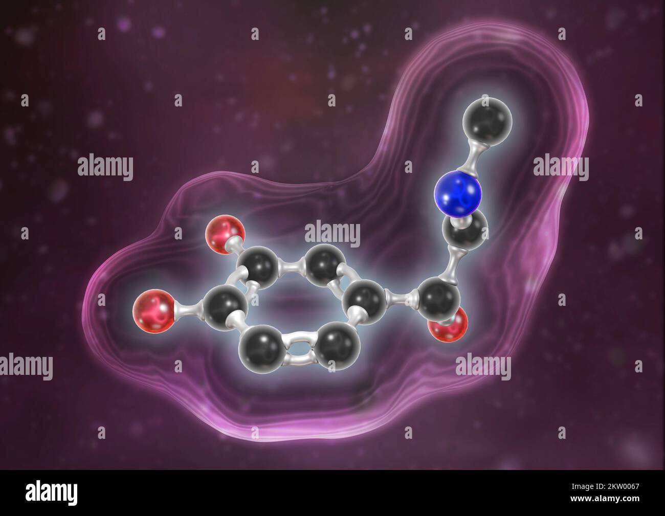 Adrenaline molecule, illustration Stock Photo - Alamy