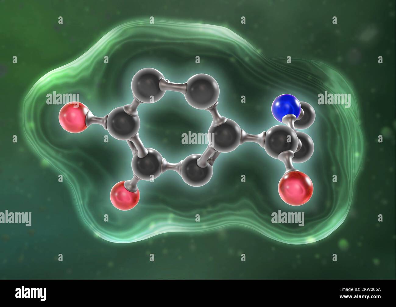 Adrenaline molecule, illustration Stock Photo - Alamy