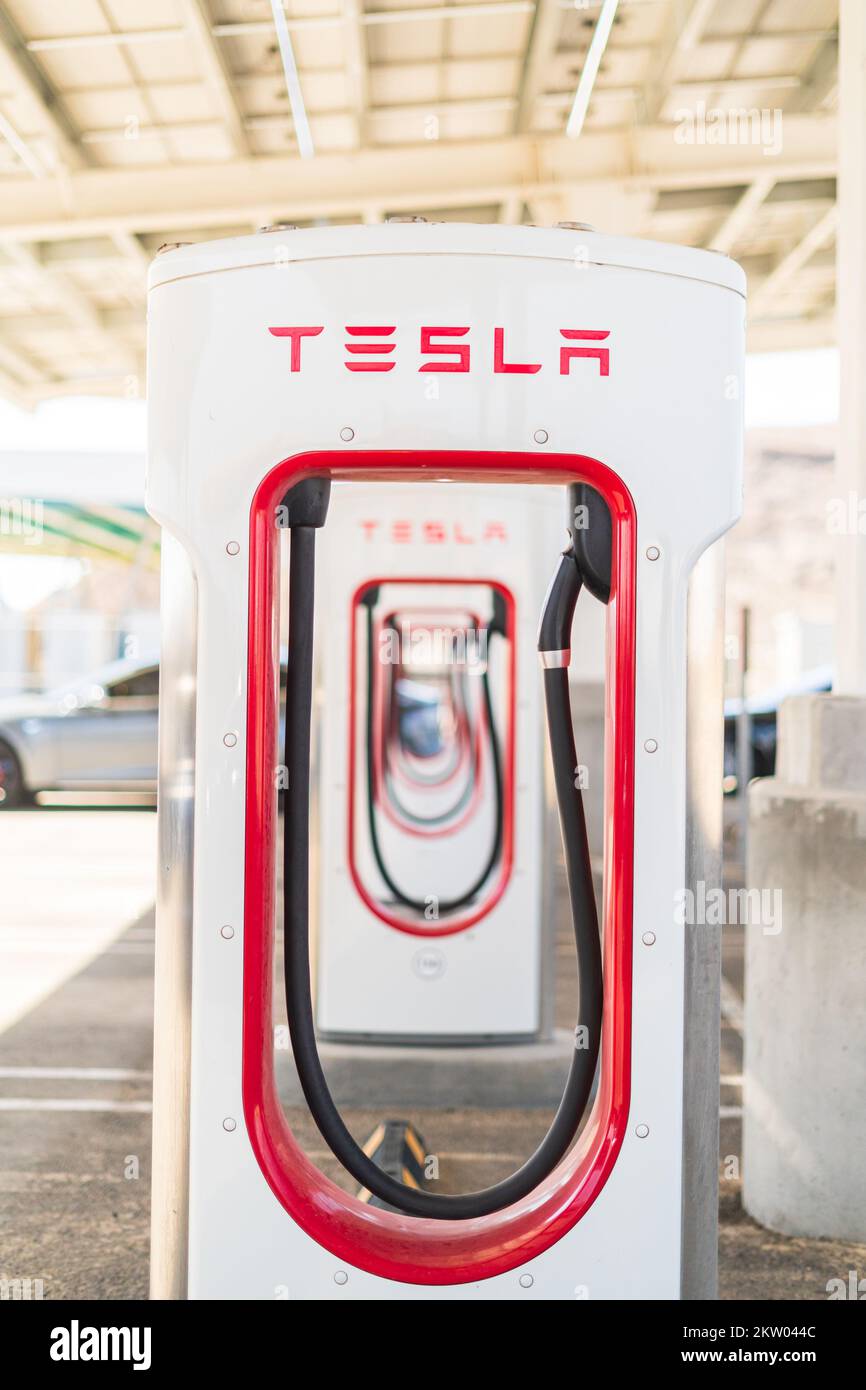 Tesla charging station Stock Photo Alamy