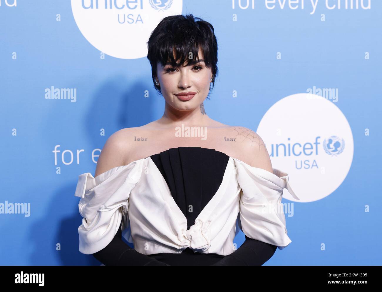 New York, United States. 29th Nov, 2022. Demi Lovato arrives on the red carpet at the 2022 UNICEF Gala at The Glasshouse on Tuesday, November 29, 2022 in New York City. Photo by John Angelillo/UPI Credit: UPI/Alamy Live News Stock Photo