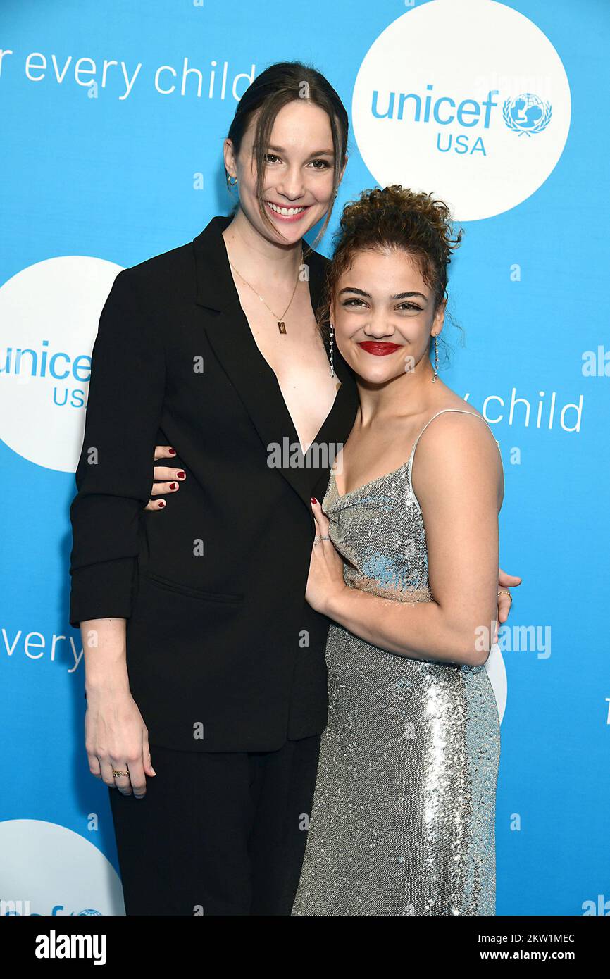 New York, New York, USA. 29/11/2022, Laurie Hernandez, Olympic medalist, and Charlotte Drury attends the UNICEF Gala on November 29, 2022 at The Glasshouse in New York, New York, USA.  Robin Platzer/ Twin Images/ SIPA USA Stock Photo