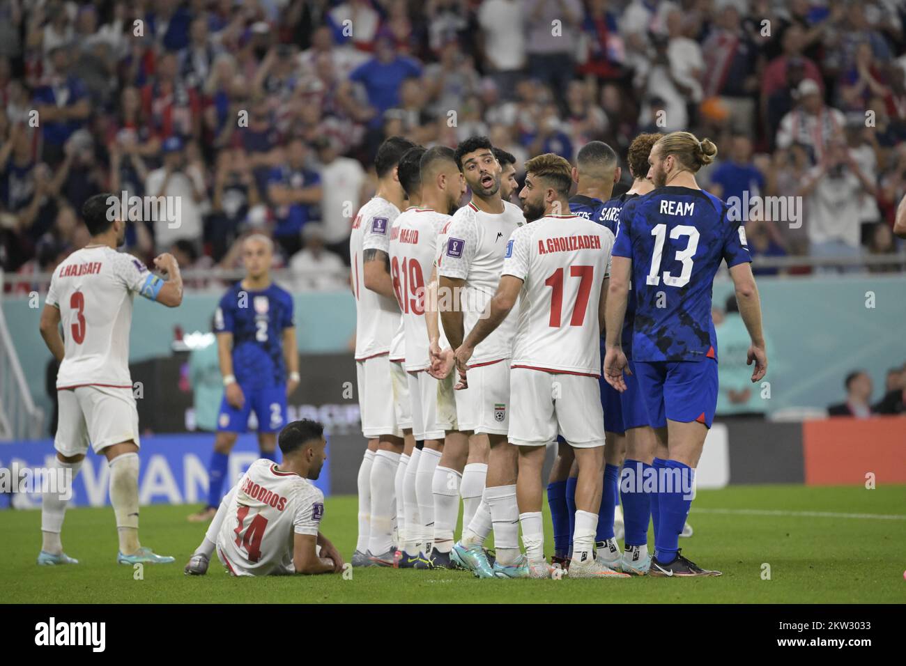 DohaQatar November 29, 2022, Football World Cup, match between United