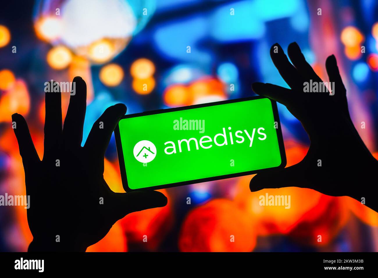 Brazil. 29th Nov, 2022. In this photo illustration, the Amedisys logo
