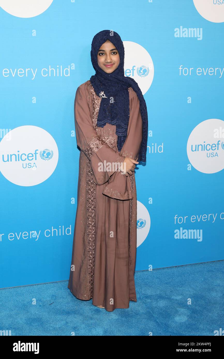 New York, NY on November 29, 2022.Faathiha Ayaat attends the UNICEF