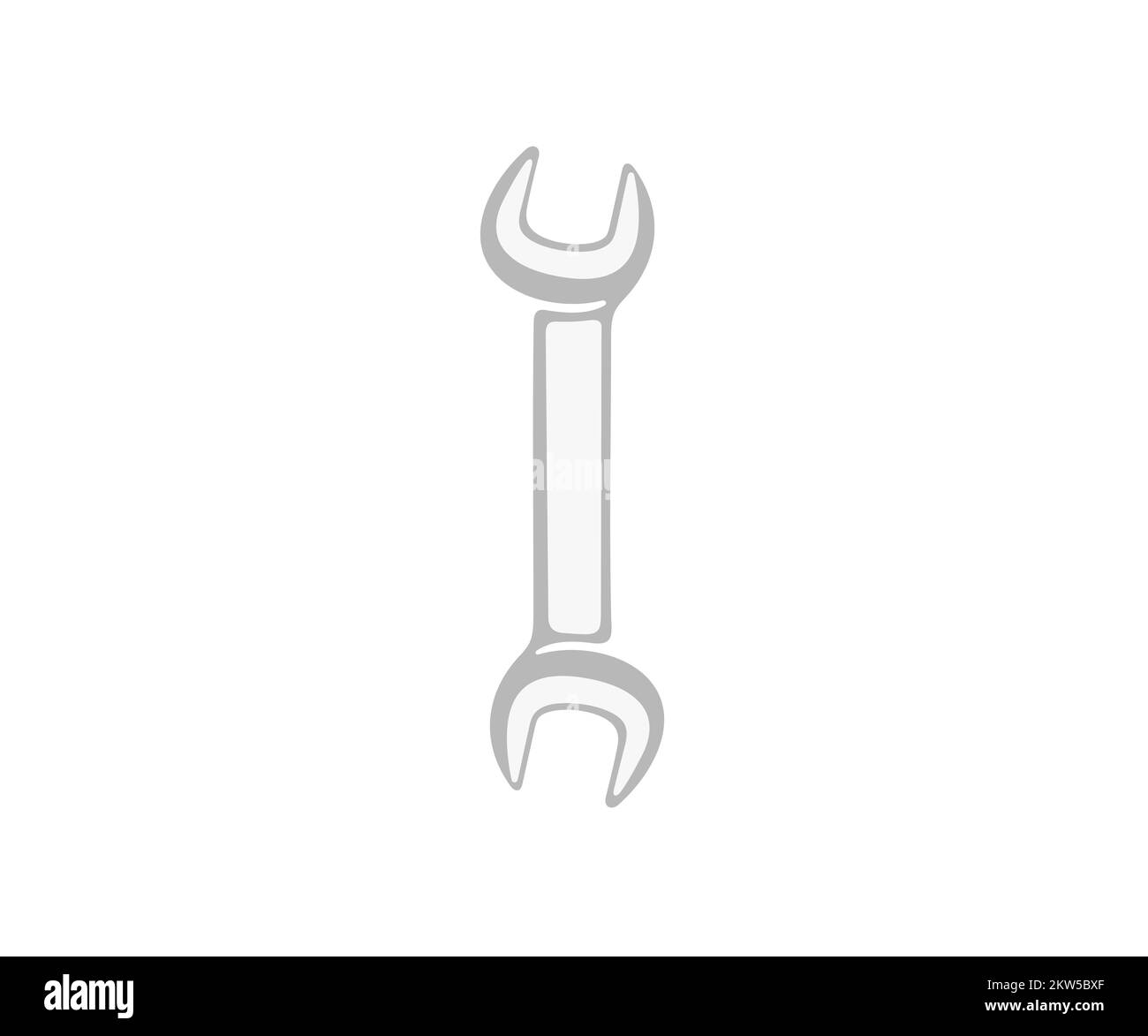 Wrench, spanner, adjustable wrench, and auto repair shop, logo