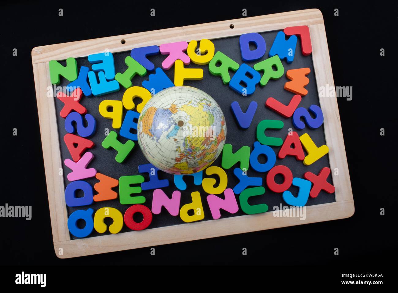 Colorful Letters of Alphabet made of wood Stock Photo - Alamy