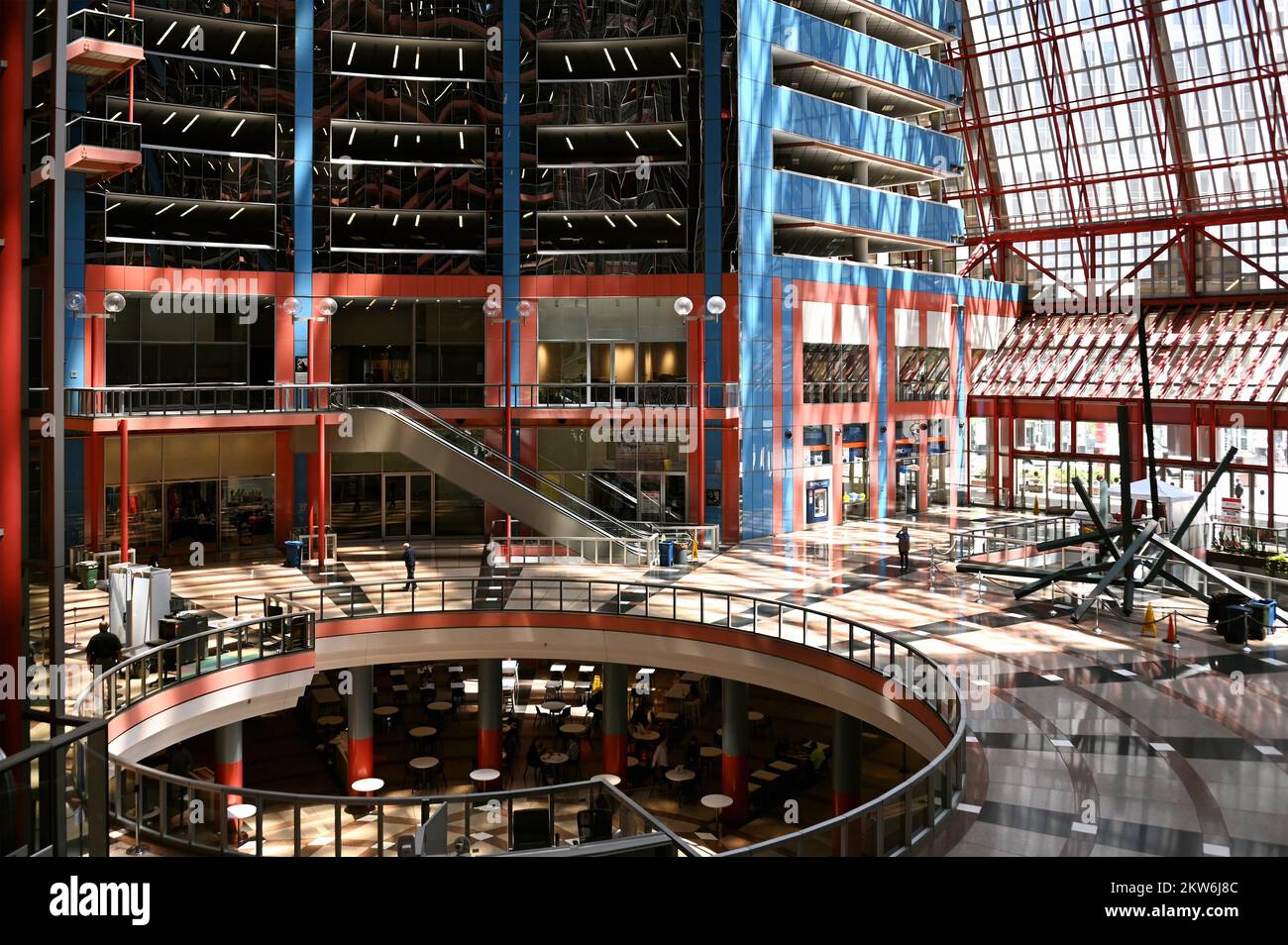 Atrium Mall at Thompson Center, Chicago, Illinois, United States of America Stock Photo