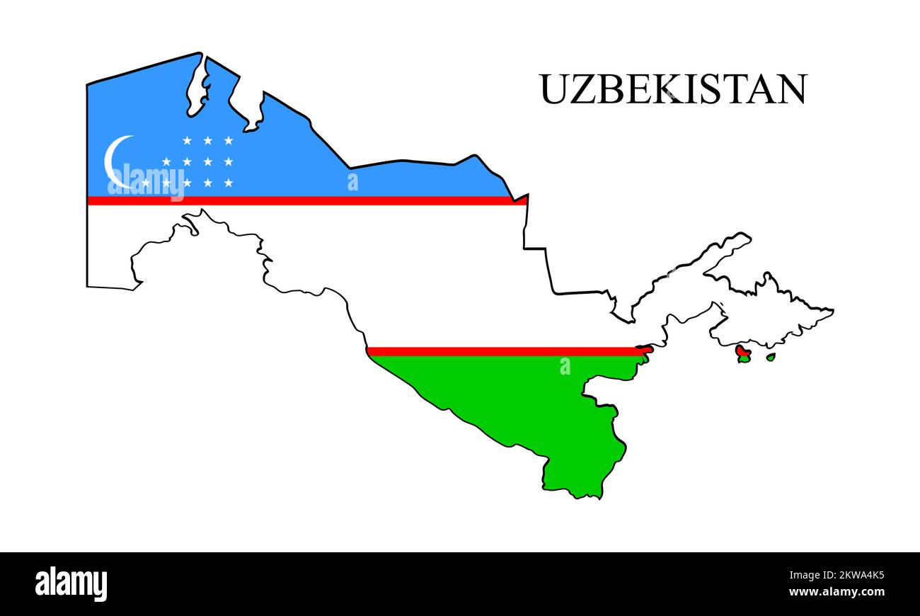 Uzbekistan map vector illustration. Global economy. Famous country ...