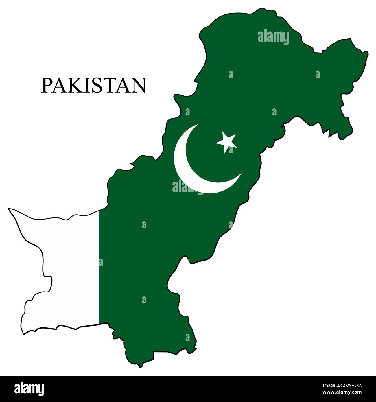 Pakistan map vector illustration. Global economy. Famous country. South Asia. Stock Vector