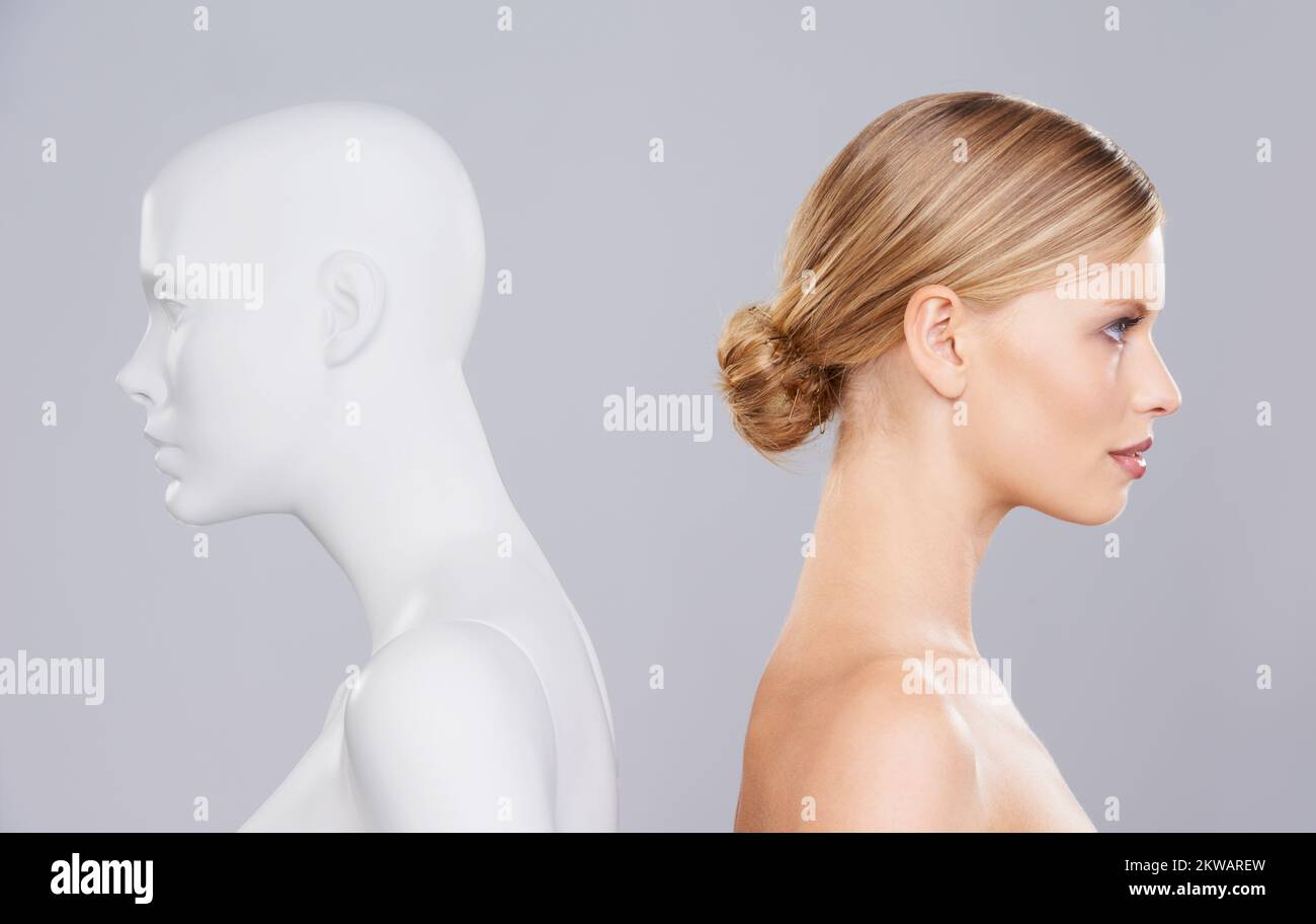Turning your back on the problem. Studio shot of a woman with her back