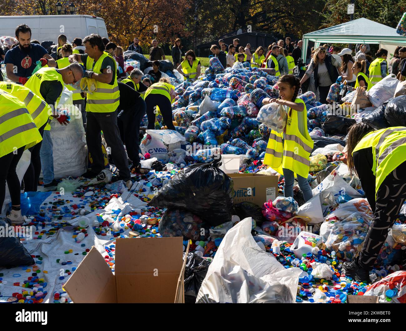 Sofia, Bulgaria - 30 October, 2022: people of Sofia carrying out a ...