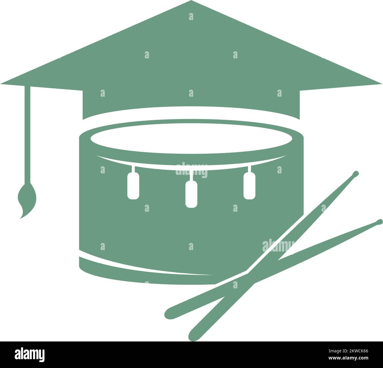 Drum flat design icon illustration template Stock Vector Image & Art ...
