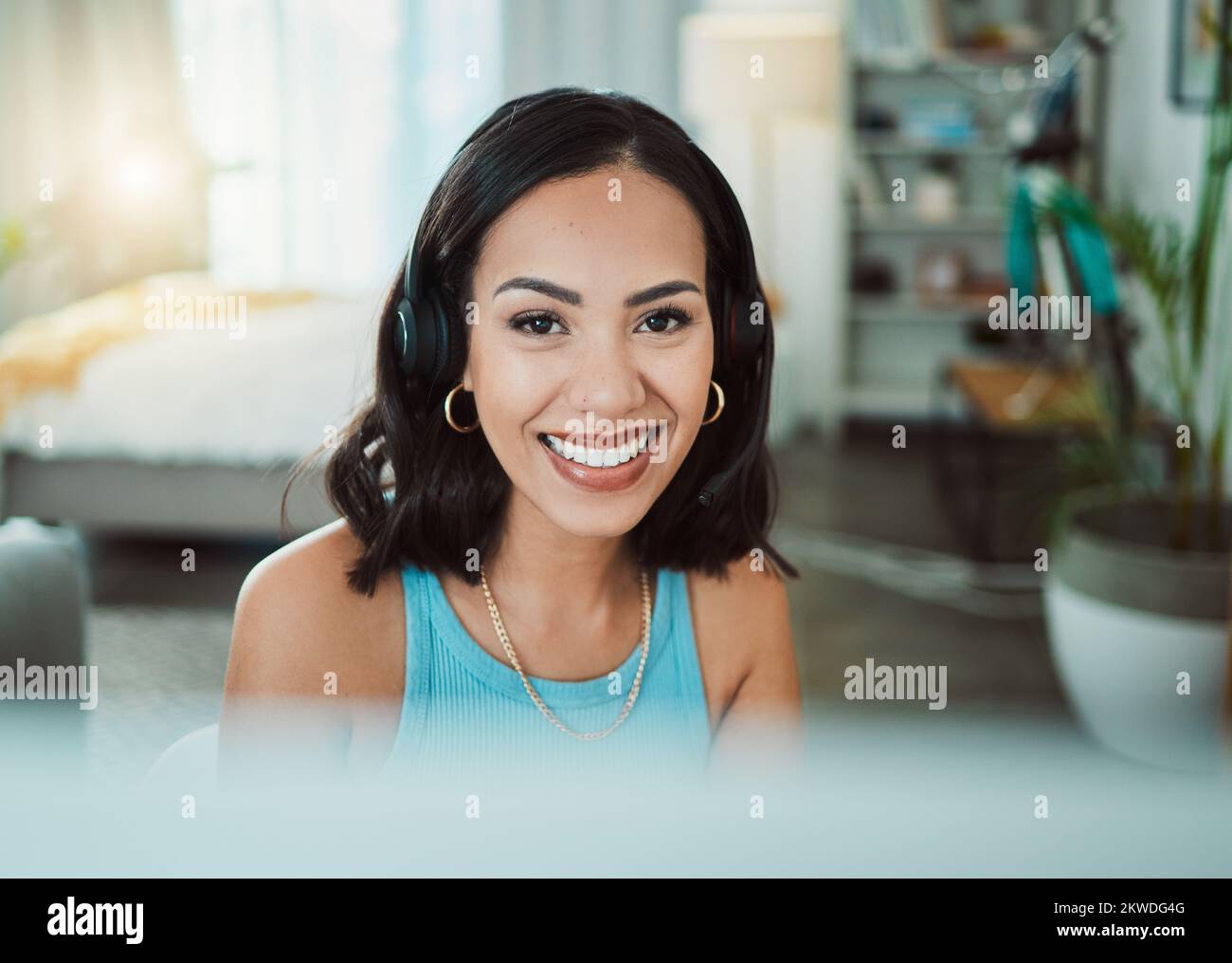 Call center, customer service and sales support with a female agent or