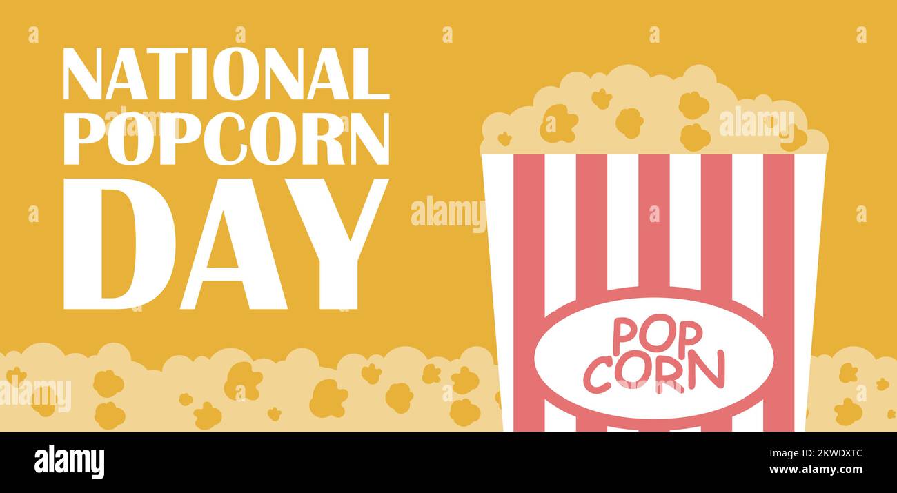 National popcorn day modern vector illustration Stock Vector Image