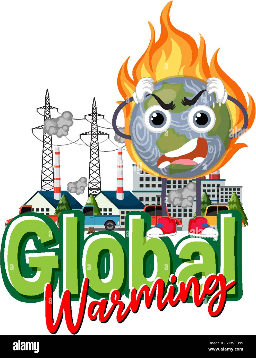 Global warming vector concept illustration Stock Vector Image & Art - Alamy