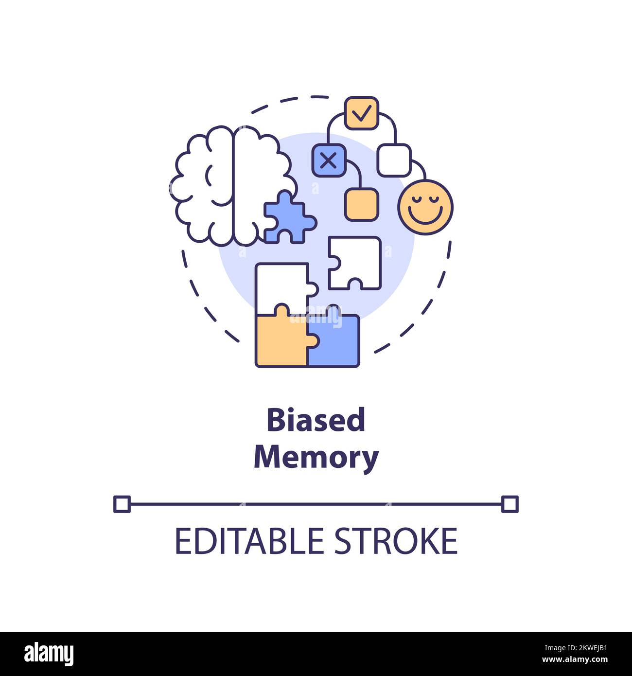 Biased memory concept icon Stock Vector Image & Art - Alamy