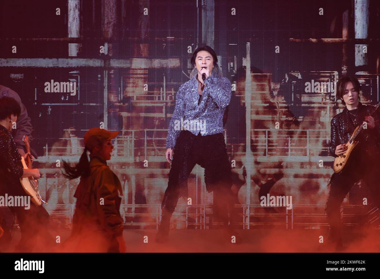 Hong Kong actor and singer Ekin Cheng held the last concert at Hong Kong Coliseum in Hong Kong