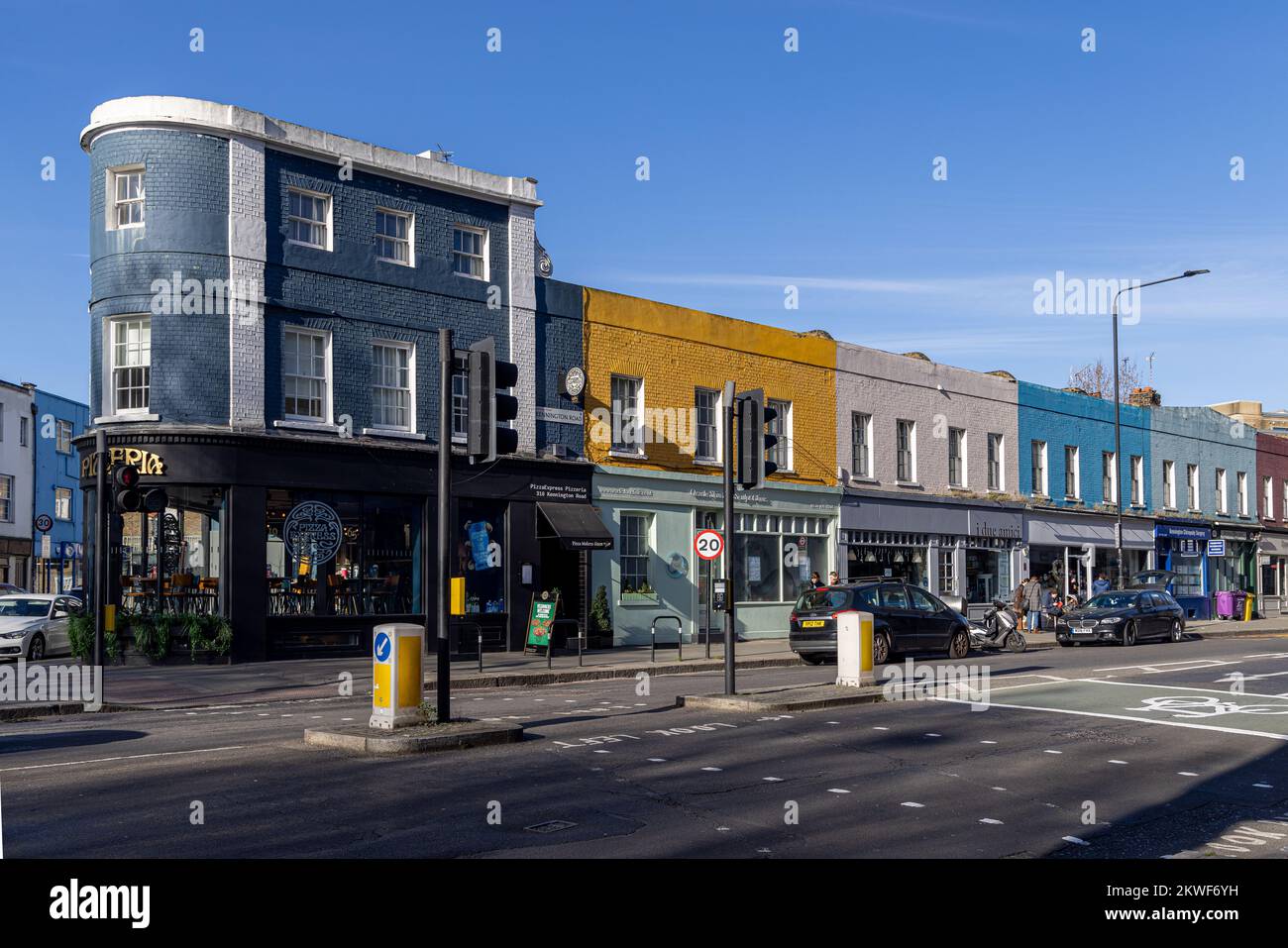 Street scene, Kennington Road, London, England Stock Photo