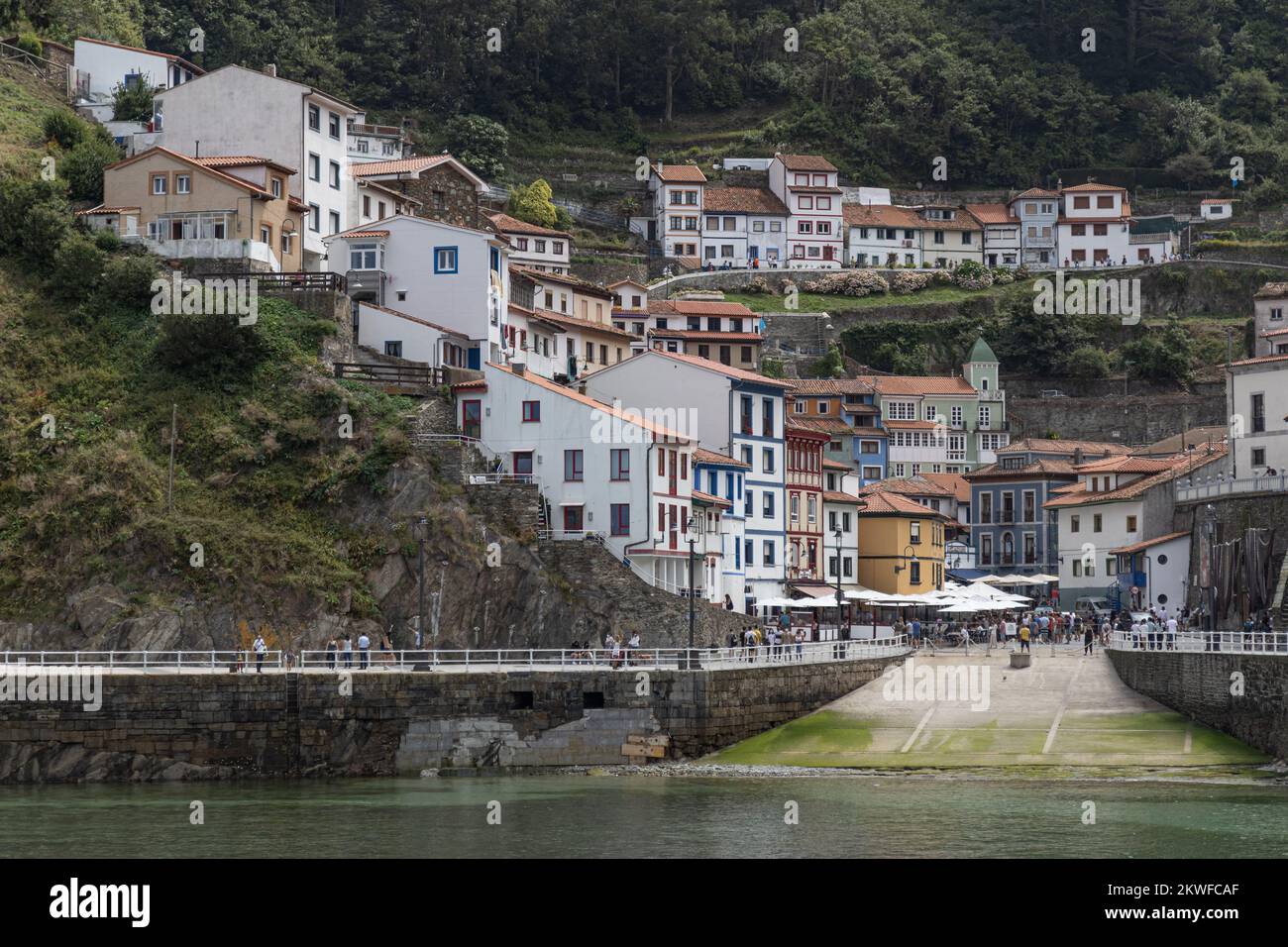 CUDILLERO, SPAIN-AUGUST 10, 2021: Cudillero village (AKA Pixueto), Asturias, Spain Stock Photo
