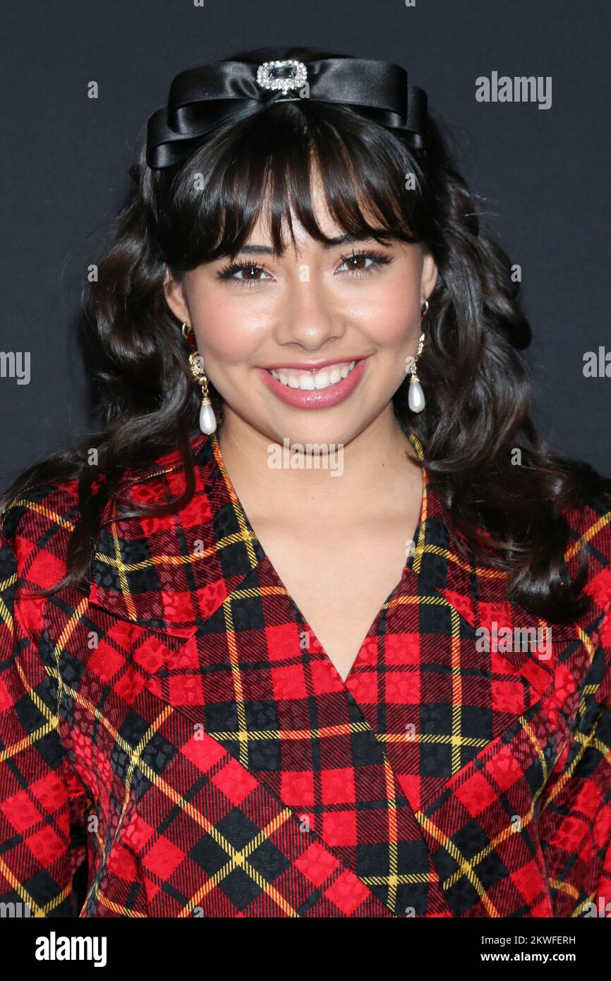 LOS ANGELES - NOV 29:  Xochitl Gomez at the Something From Tiffany's Premiere at the AMC 14 on November 29, 2022 in Century City, CA Stock Photo