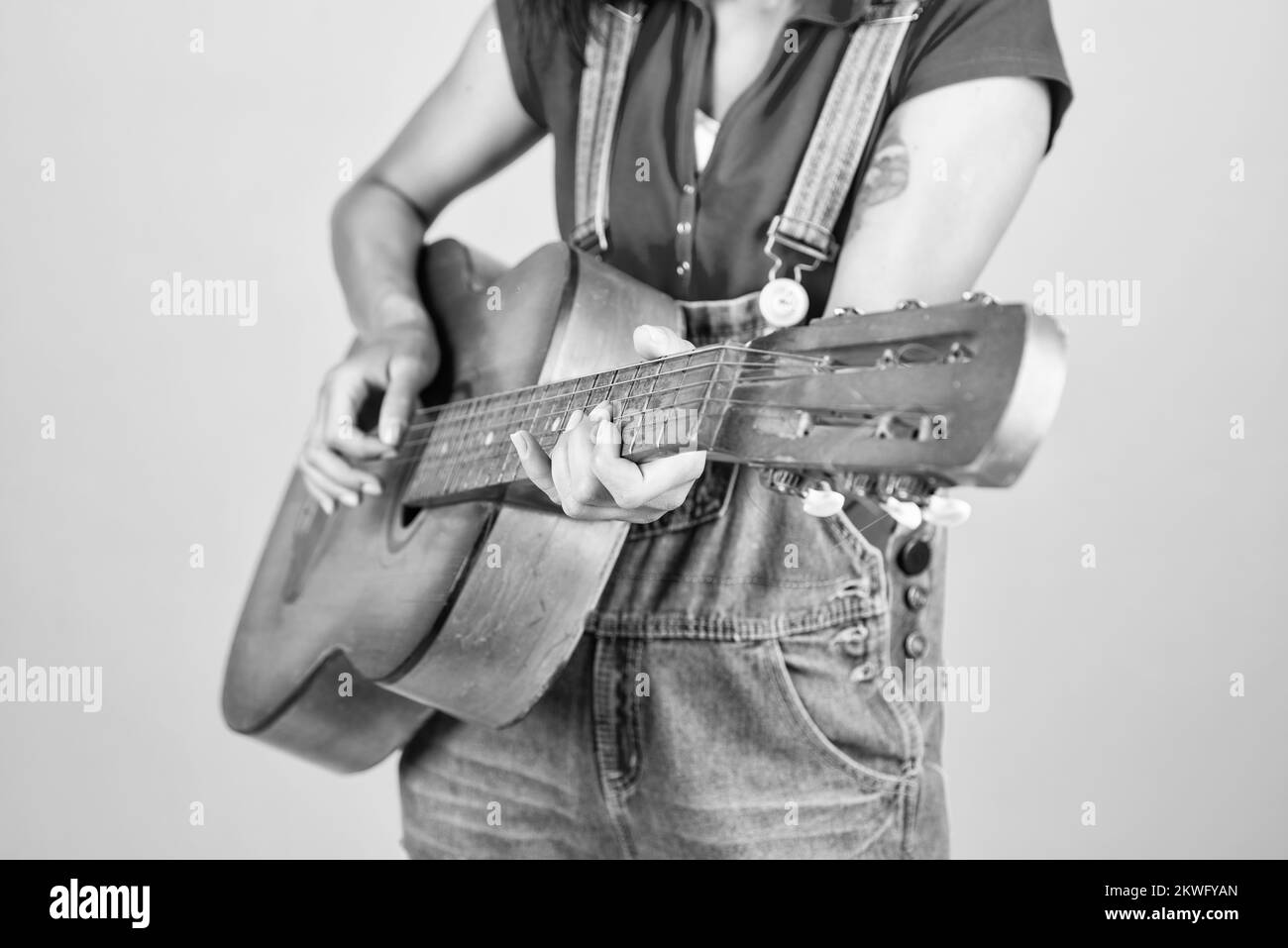 professional guitarist. Lifestyle and People Concept. playing the ...