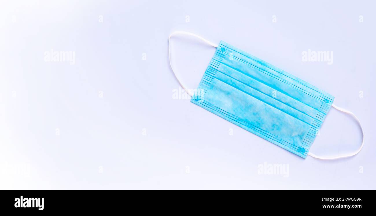 Medical mask as protection against infection on a white background Stock Photo