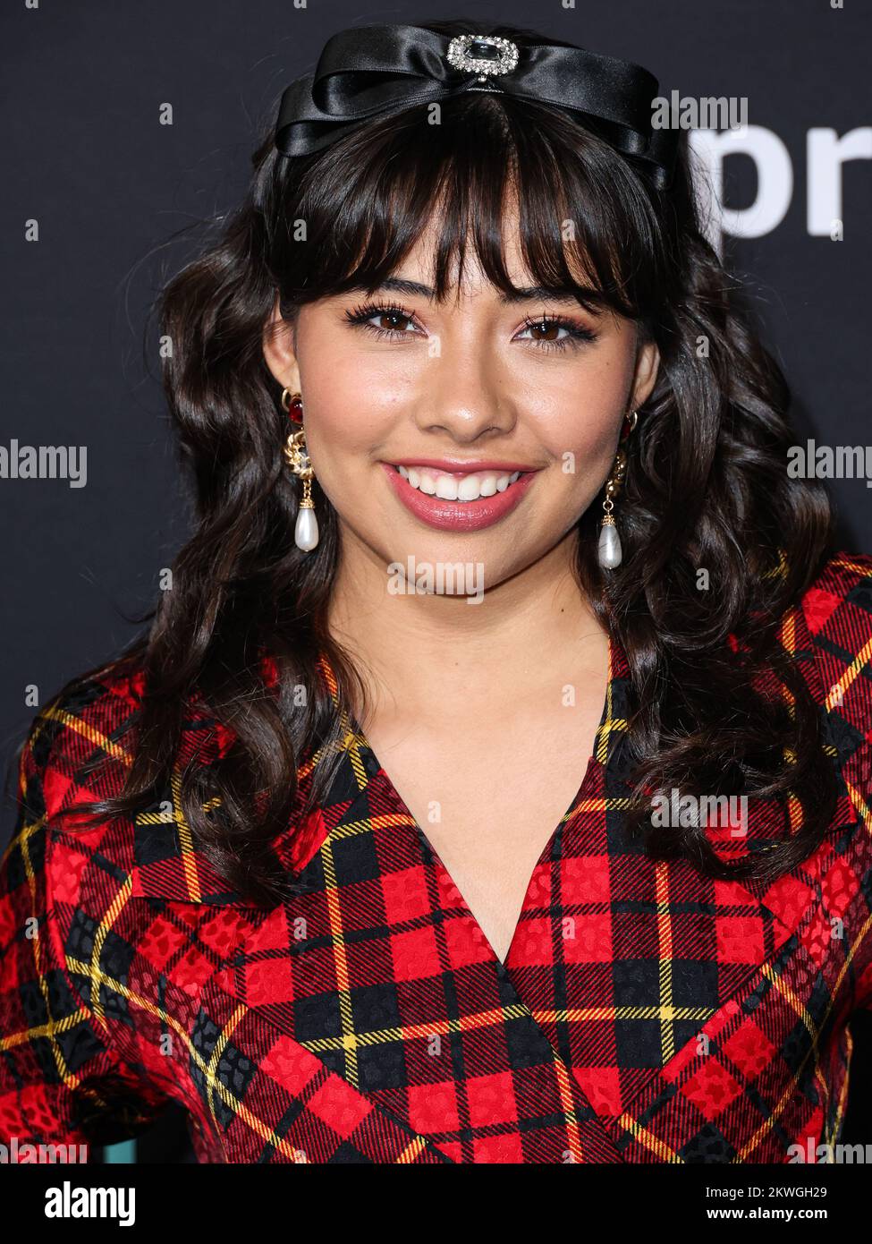 CENTURY CITY, LOS ANGELES, CALIFORNIA, USA - NOVEMBER 29: American actress Xochitl Gomez arrives at the Los Angeles Premiere Of Amazon Prime Video's 'Something From Tiffany's' held at AMC Century City 15 at Westfield Century City on November 29, 2022 in Century City, Los Angeles, California, United States. (Photo by Xavier Collin/Image Press Agency) Stock Photo