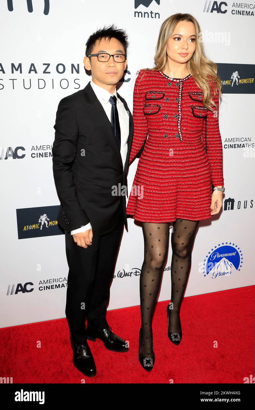 November 17, 2022, Beverly Hills, CA, USA: LOS ANGELES - NOV 17:  James Wan, Ingrid Bisu at the 36th Annual American Cinematheque Awards at Beverly Hilton Hotel on November 17, 2022 in Beverly Hills, CA (Credit Image: © Kay Blake/ZUMA Press Wire) Stock Photo