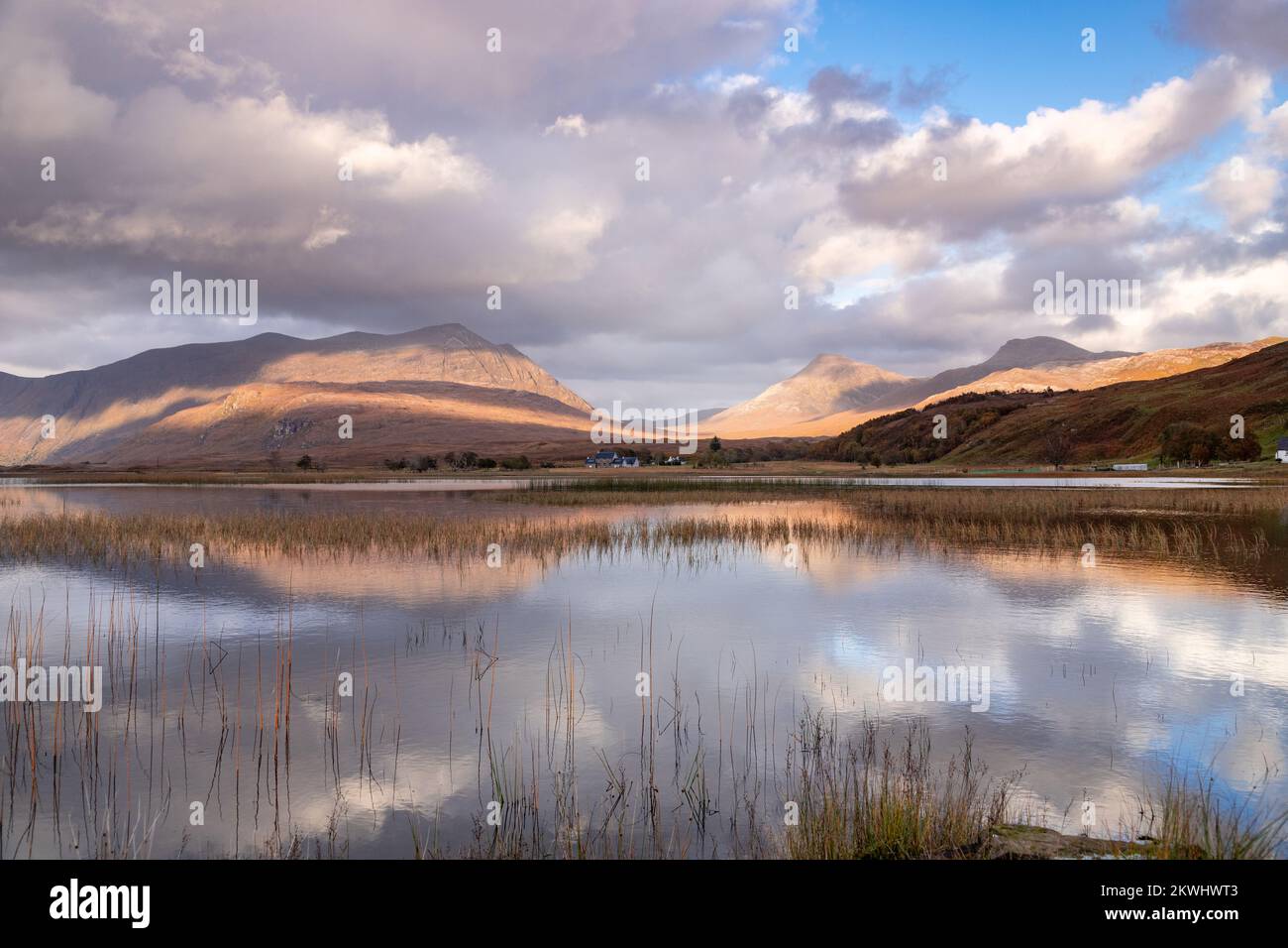 Loch Damh in the highlands of northwest Scotland Stock Photo