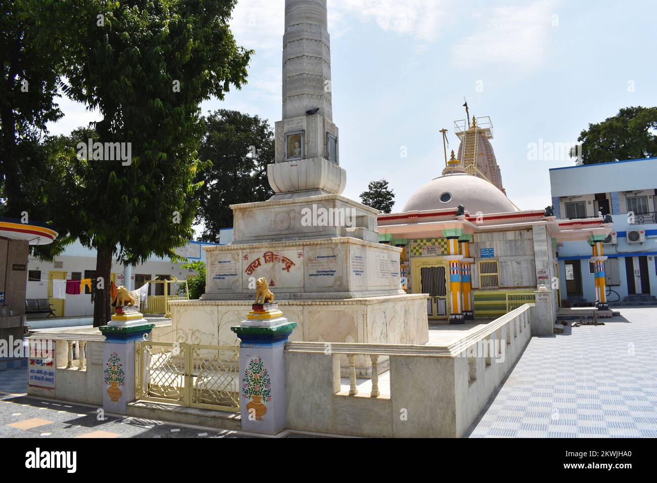 Shree Pavagadh Digambar Jain Mandir near Champaner, Pavagadh Archaeological Park, Gujarat, India Stock Photo