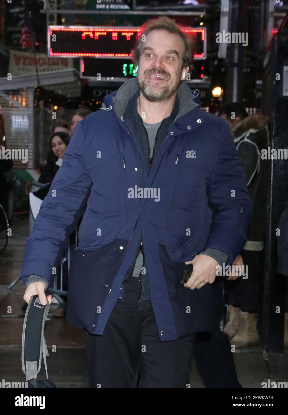 David Harbour on Good Morning America to talk about XMAS movie Violent