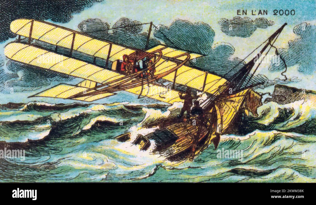 Early 1900s France postcard photo of amateur's biplane Early 1900s France postcard photo of amateur's biplane