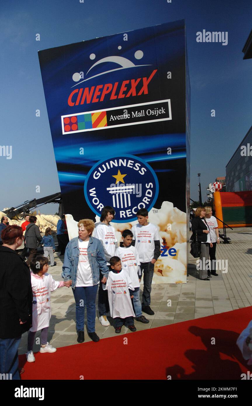 Breaking the Guinness record in making the biggest box of popcorn in