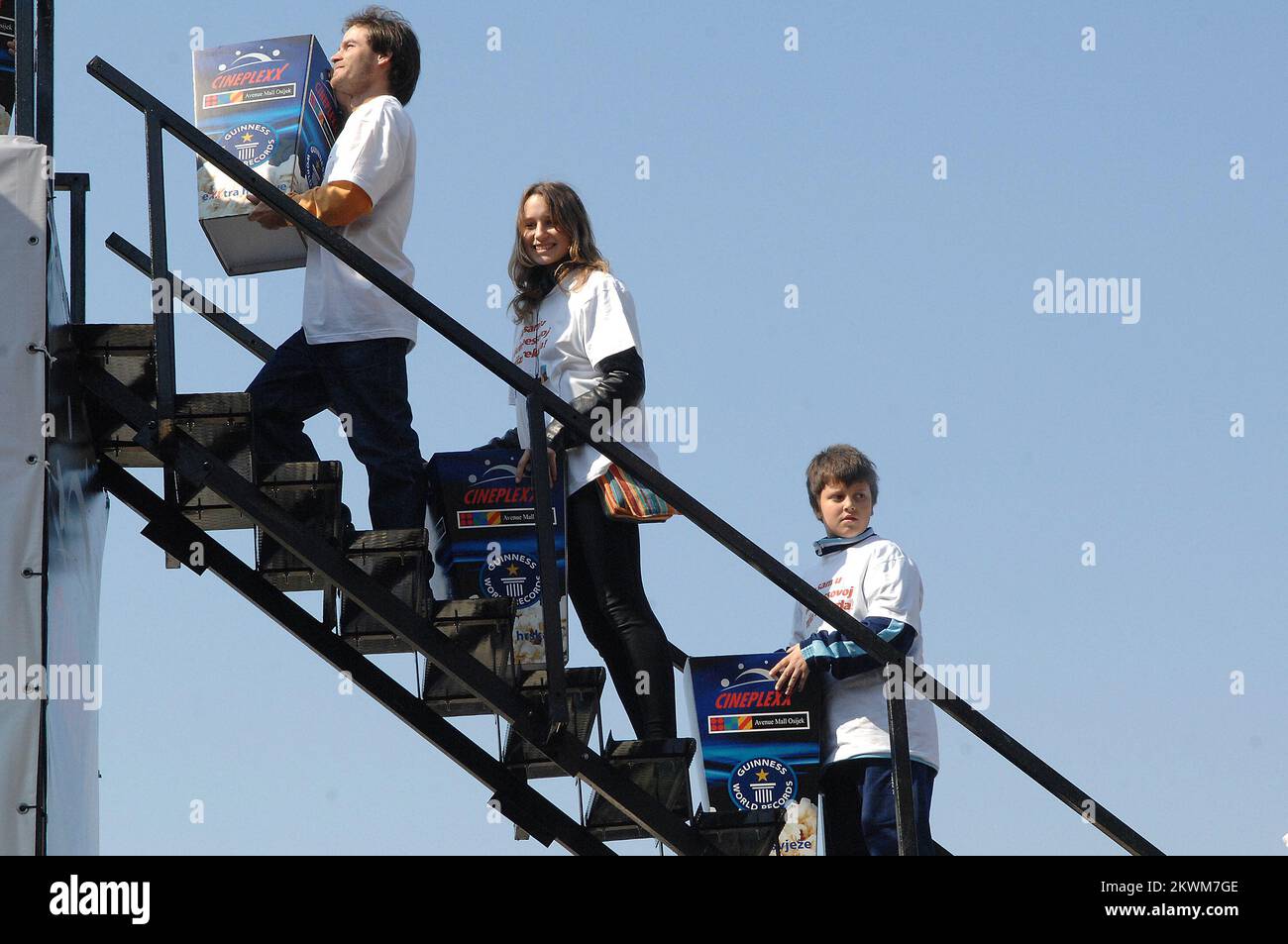 Breaking the Guinness record in making the biggest box of popcorn in