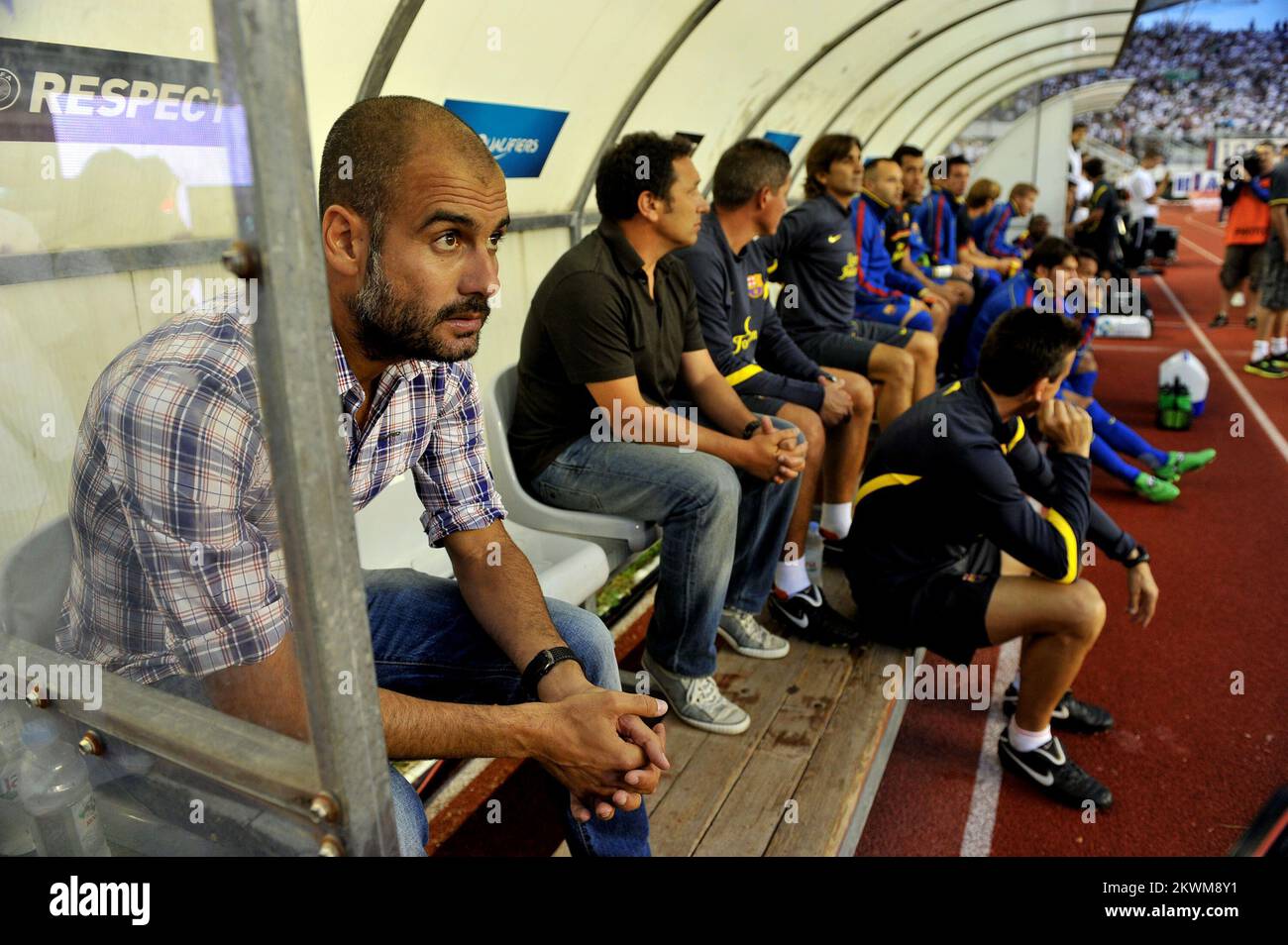 Barcelona coach Josep Guardiola Stock Photo