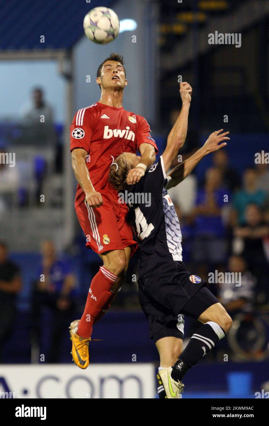 Real Madrid's Cristiano Ronaldo, Dinamo Zagreb's Domagoj Vida Photo: Slavko Midzor/PIXSELL Stock Photo